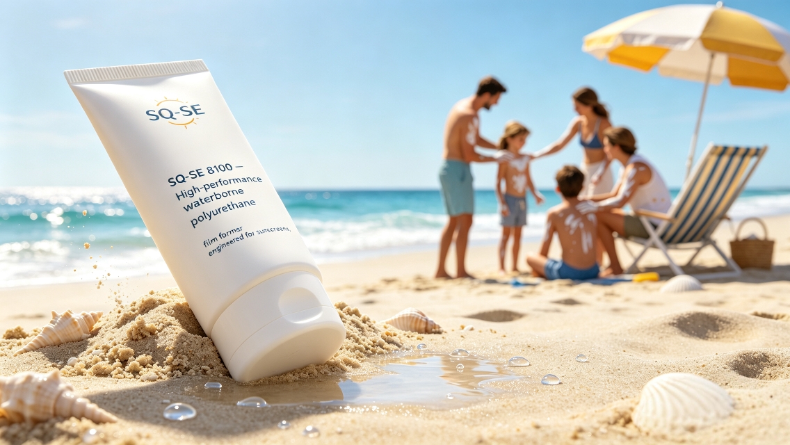 SQ-SE 8100 – Sunscreen Anti-Migration Agent | Boosts SPF, Prevents Whitening, Enhances Abrasion Resistance